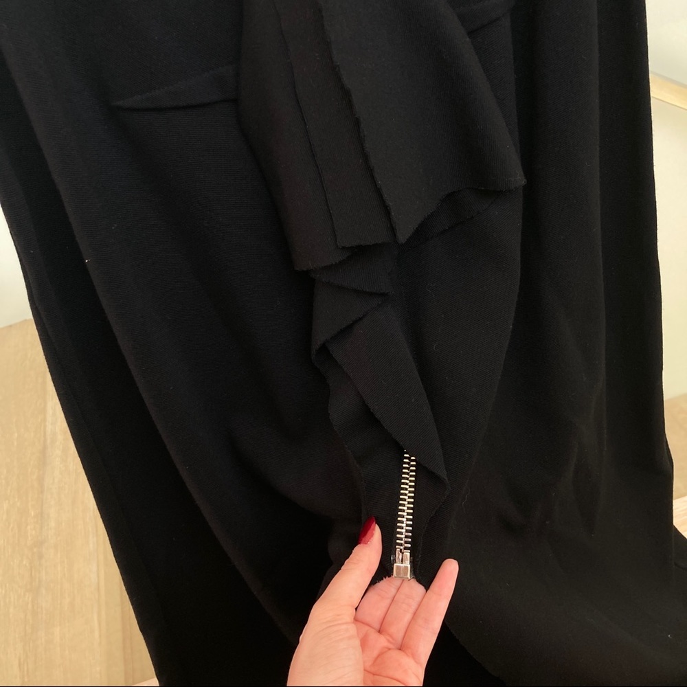 Willow Black Zipper Fishtail High Low Skirt - Picture 4 of 7